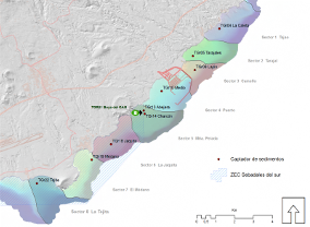 Mapa de captadores de sedimento